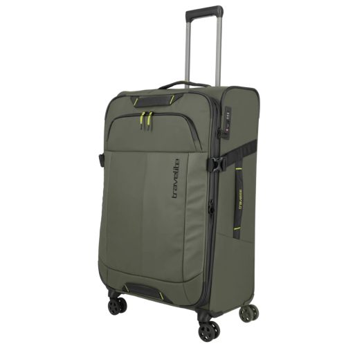 Travelite Briize L khaki bővíthető nagy méretű bőrönd