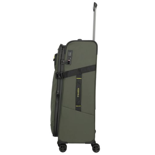 Travelite Briize L khaki bővíthető nagy méretű bőrönd