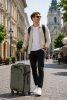Travelite Briize M khaki bővíthető közepes méretű bőrönd