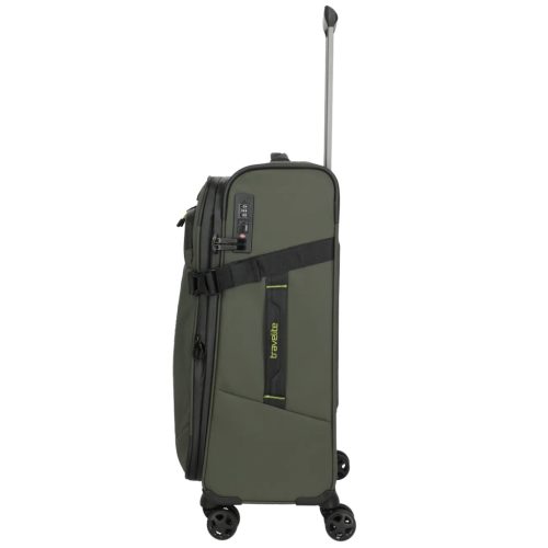 Travelite Briize M khaki bővíthető közepes méretű bőrönd
