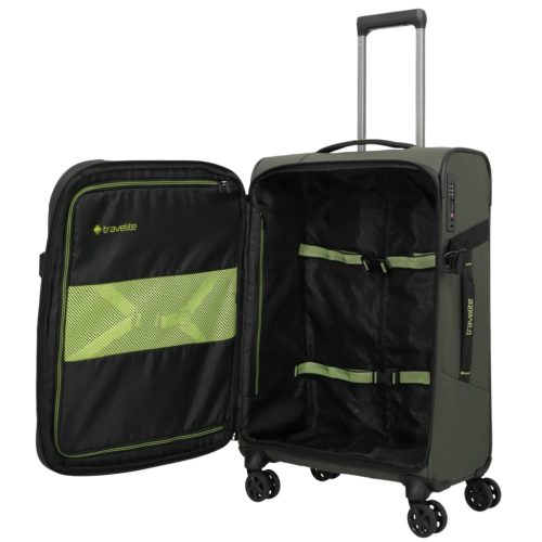 Travelite Briize M khaki bővíthető közepes méretű bőrönd