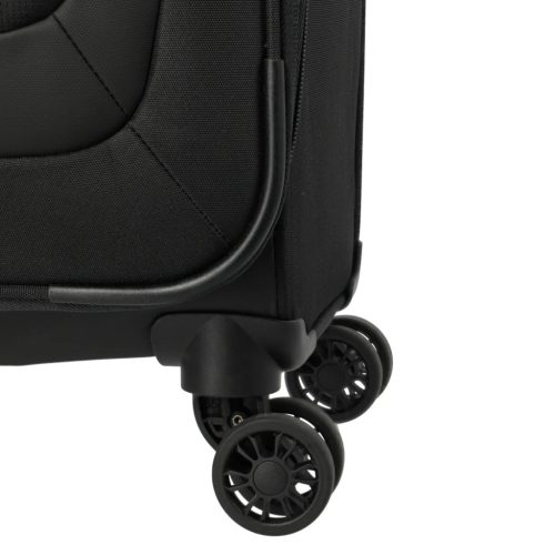 Travelite Umbria M fekete bővíthető közepes méretű bőrönd