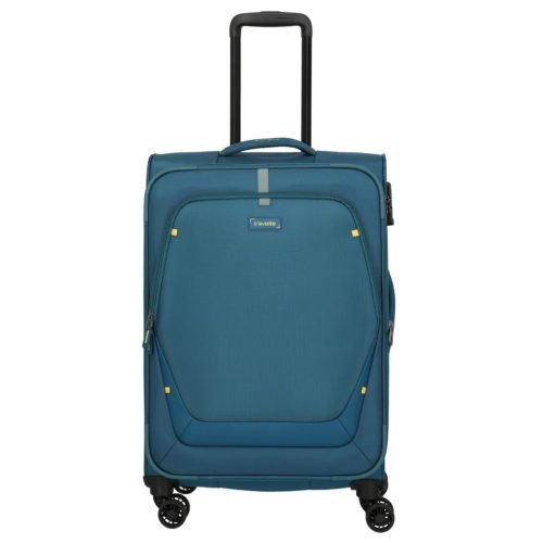 Travelite Umbria M petrol bővíthető közepes méretű bőrönd