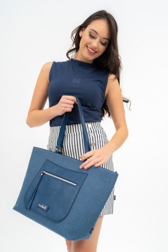 Budmil kék A/4-es nagy válltáska 10230100/S2