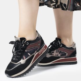 Anekke cipő fekete bordó 41380-946 39-es