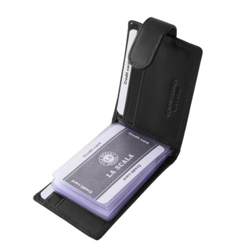 La Scala bőr kártyatartó ADQ30809/T fekete