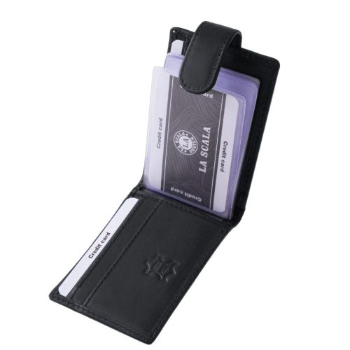 La Scala bőr kártyatartó ADQ30809/T fekete