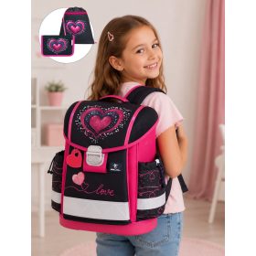 Belmil Dark Pinky iskolatáska szett