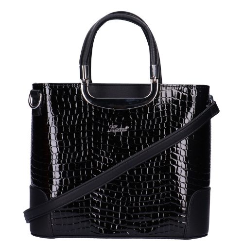 Karen rostbőr táska 1491 bis fekete lakk kroko