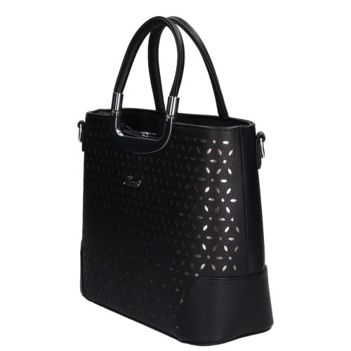 Karen rostbőr táska 1491 bis L fekete ezüst