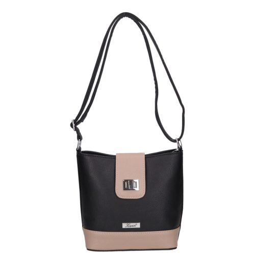 Karen rostbőr kicsi válltáska 9437 fekete drapp