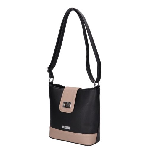 Karen rostbőr kicsi válltáska 9437 fekete drapp