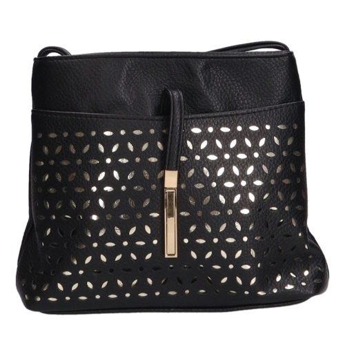 Karen rostbőr táska D 099 L fekete arany