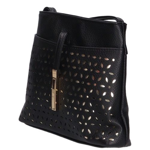 Karen rostbőr táska D 099 L fekete arany