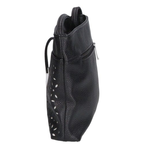 Karen rostbőr táska D 099 L fekete ezüst