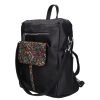 Chiara rostbőr hátitáska E 6007 fekete színes virág