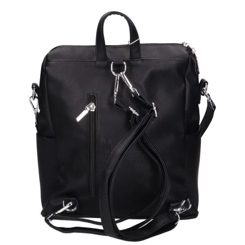 Chiara rostbőr hátitáska E 6007 fekete színes virág