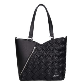 Karen rostbőr táska 2507 fekete fonott