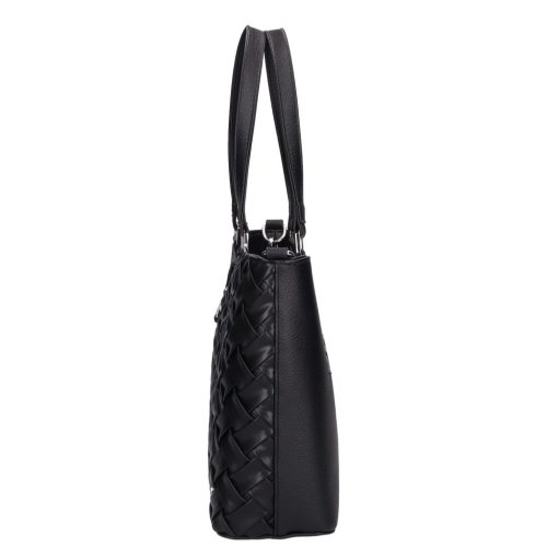 Karen rostbőr táska 2507 fekete fonott