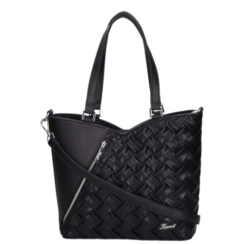 Karen rostbőr táska 2507 fekete fonott