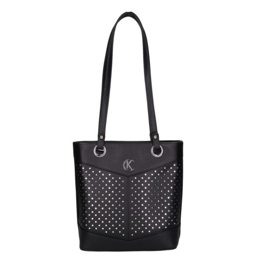 Karen rostbőr táska 1725-L fekete ezüst