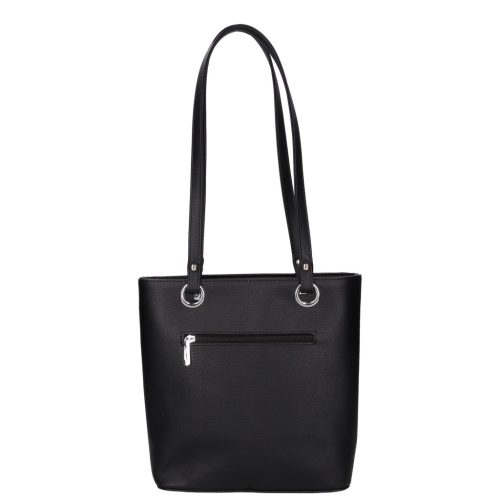 Karen rostbőr táska 1725-L fekete ezüst