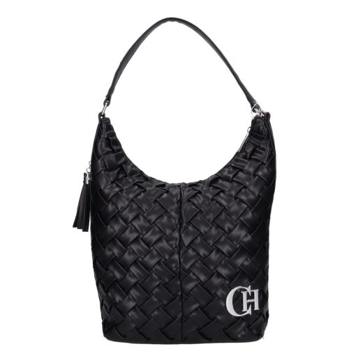 Chiara rostbőr táska L 354 fekete fonott