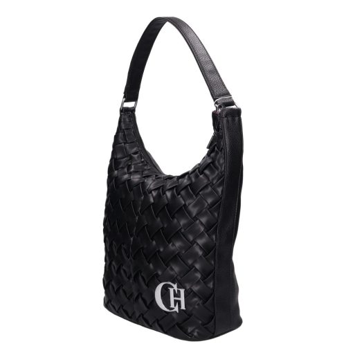 Chiara rostbőr táska L 354 fekete fonott