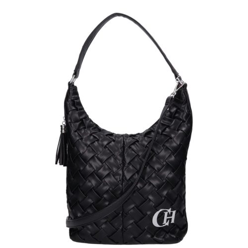 Chiara rostbőr táska L 354 fekete fonott