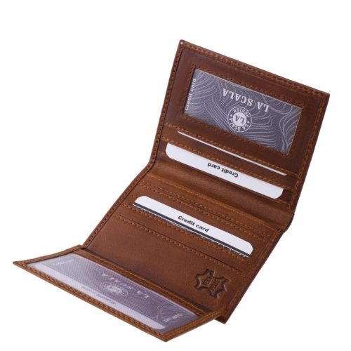 La Scala bőr kártya és irattartó pénztárca ADQ1008 csaubarna