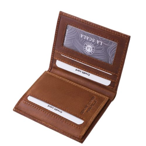 La Scala bőr kártya és irattartó pénztárca ADQ1008 csaubarna