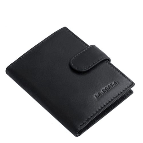 La Scala bőr kártya és irattartó pénztárca ADQ1008/T fekete
