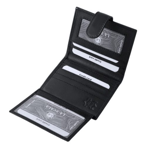 La Scala bőr kártya és irattartó pénztárca ADQ1008/T fekete