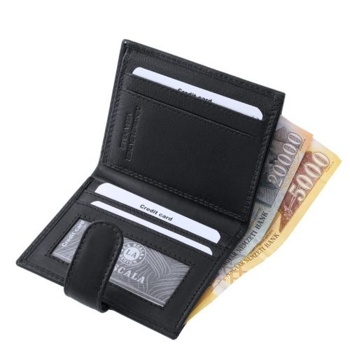 La Scala bőr kártya és irattartó pénztárca ADQ1008/T fekete