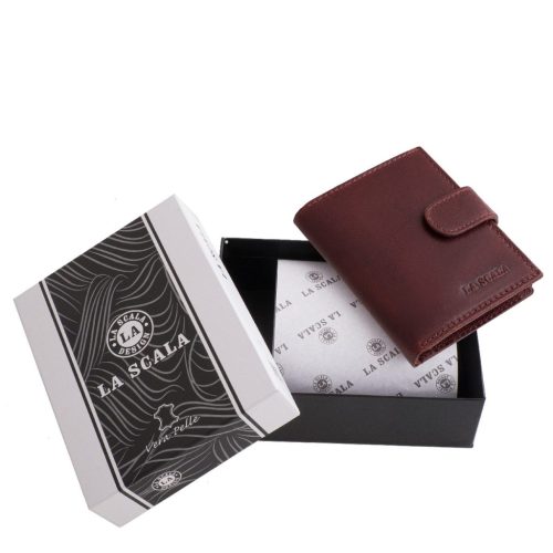 La Scala bőr kártya és irattartó pénztárca ADQ1008/T bordó