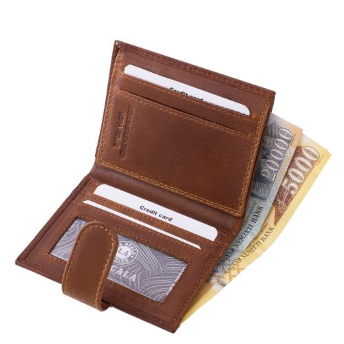 La Scala bőr kártya és irattartó pénztárca ADQ1008/T csaubarna