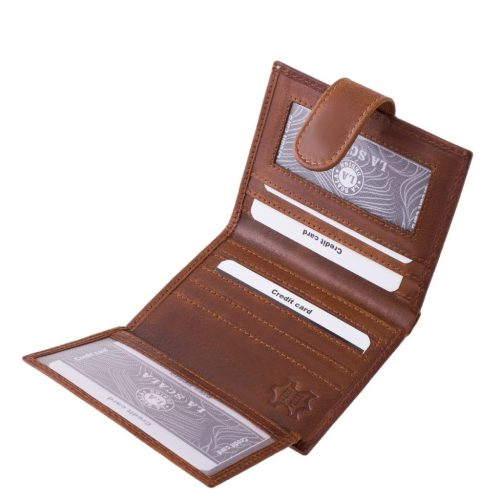 La Scala bőr kártya és irattartó pénztárca ADQ1008/T csaubarna