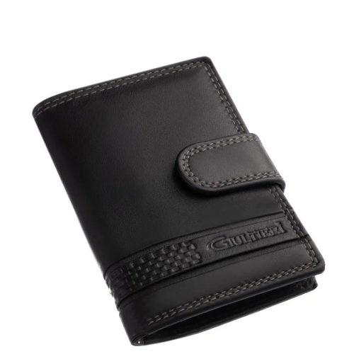 Bőr kártyatartó díszdobozban Giultieri SCR2038/T fekete