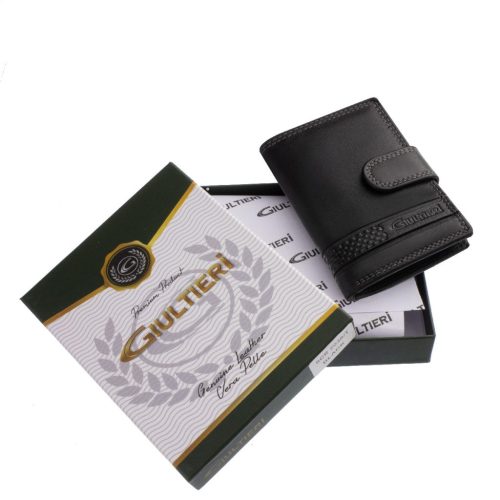 Bőr kártyatartó díszdobozban Giultieri SCR2038/T fekete