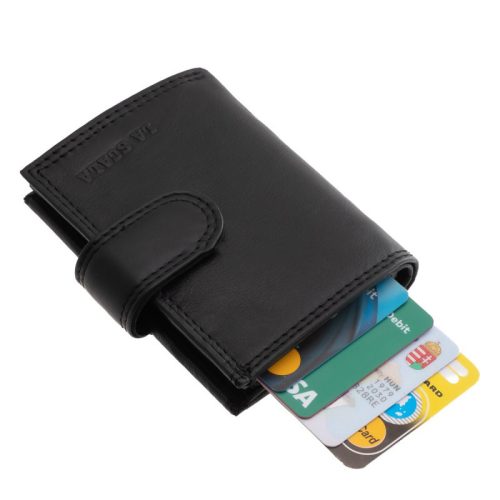 Valódi bőr kártyatartó La Scala fekete ADF01