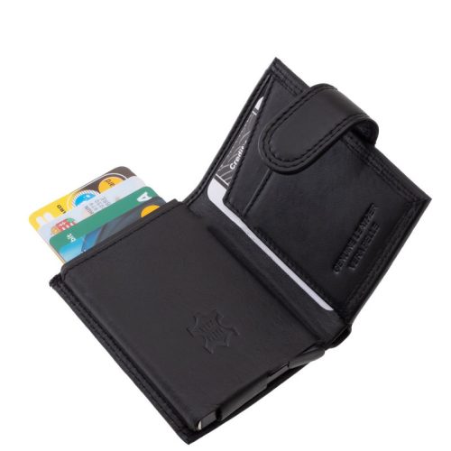 Valódi bőr kártyatartó La Scala fekete ADF01