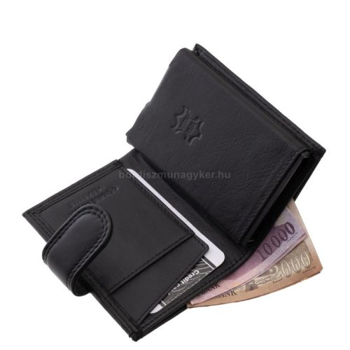 Valódi bőr kártyatartó La Scala fekete ADF01