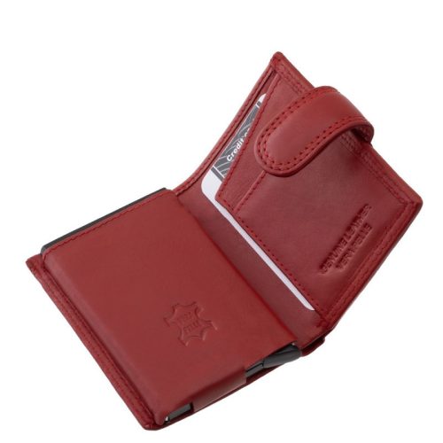 Valódi bőr kártyatartó La Scala piros ADF01