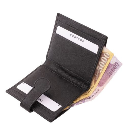 Valódi bőr kártyatartó La Scala 9Q771 fekete