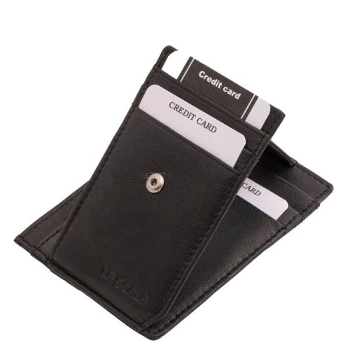 Valódi bőr kártyatartó La Scala LSA4 fekete