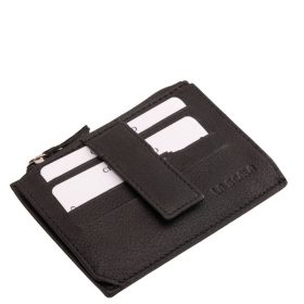 Valódi bőr kártyatartó La Scala 9Q772 fekete