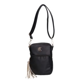 Karen rostbőr oldaltáska 2503 fekete arany kellék