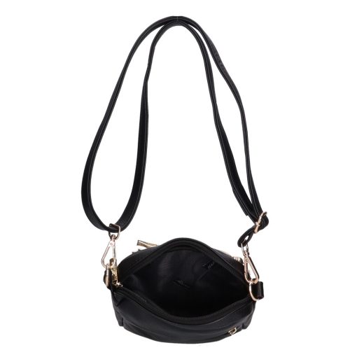 Karen rostbőr oldaltáska 2503 fekete arany kellék