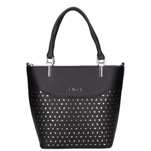 Karen rostbőr táska D 689-L fekete arany