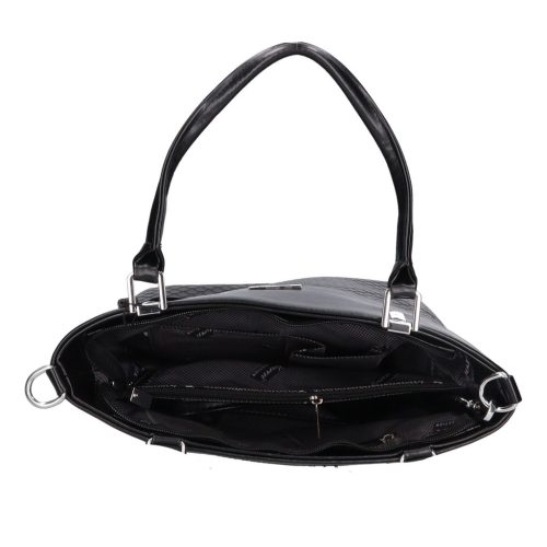 Karen rostbőr táska D 689-L fekete arany